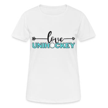Amour Floorball - T-shirt respirant Femme - blanc - Devant - AI Model Female 172 dark (172cm)