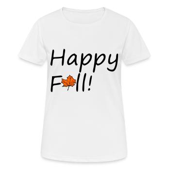 Happy Fall - Frauen T-Shirt atmungsaktiv - Weiß - Vorne - AI Model Female 172 dark (172cm)