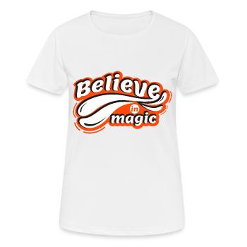 Glauben Sie an Magie - Frauen T-Shirt atmungsaktiv - Weiß - Vorne - AI Model Female 172 dark (172cm)
