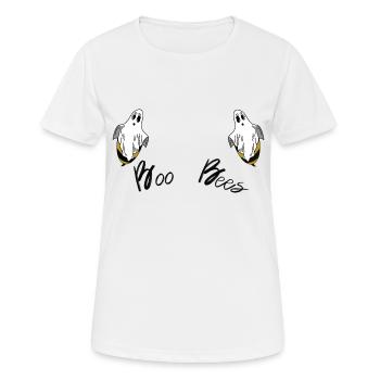 Geister Halloween - Frauen T-Shirt atmungsaktiv - Weiß - Vorne - AI Model Female 172 dark (172cm)
