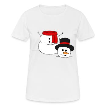 Bonhomme de neige sans tête - T-shirt respirant Femme - blanc - Devant - AI Model Female 172 dark (172cm)