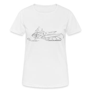 Motoneige motoneige - T-shirt respirant Femme - blanc - Devant - AI Model Female 172 dark (172cm)