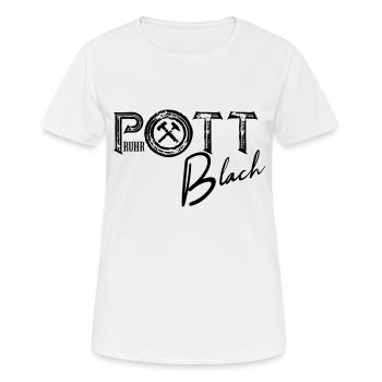 Ruhrpott Blach - Frauen T-Shirt atmungsaktiv - Weiß - Vorne - AI Model Female 172 dark (172cm)