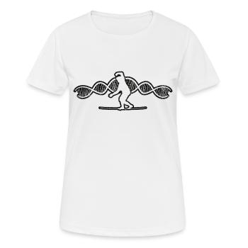 Slackline Tricklining Cadeau Slackliner - T-shirt respirant Femme - blanc - Devant - AI Model Female 172 dark (172cm)