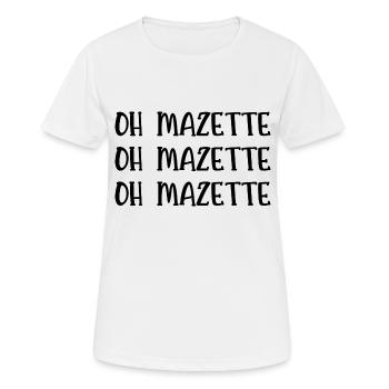 oh mazette oh mazette oh mazette - T-shirt respirant Femme - blanc - Devant - AI Model Female 172 dark (172cm)