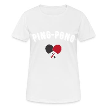 Ping pong - Women's Breathable T-Shirt - white - Front - AI Model Female 172 dark (172cm)