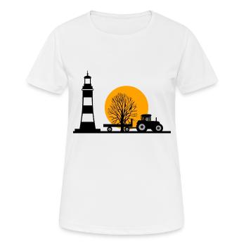 Traktor - Frauen T-Shirt atmungsaktiv - Weiß - Vorne - AI Model Female 172 dark (172cm)