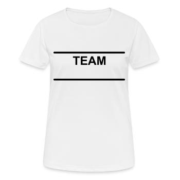Team Gruppe Vorlage Design zum selbst gestalten - Frauen T-Shirt atmungsaktiv - Weiß - Vorne - AI Model Female 172 dark (172cm)