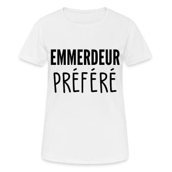 emmerdeur préféré / humour meilleur amis - T-shirt respirant Femme - blanc - Devant - AI Model Female 172 dark (172cm)