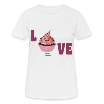 Love, Muffin, Frosted Happiness - Women's Breathable T-Shirt - white - Front - AI Model Female 172 dark (172cm)