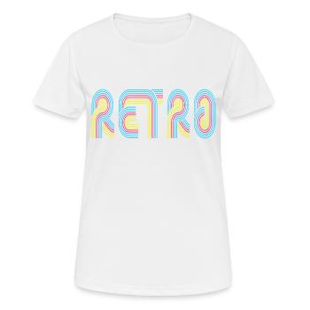 Retro - Frauen T-Shirt atmungsaktiv - Weiß - Vorne - AI Model Female 172 dark (172cm)