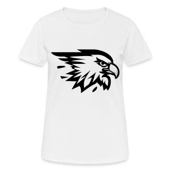 tête d'aigle avec aile en profil - T-shirt respirant Femme - blanc - Devant - AI Model Female 172 dark (172cm)