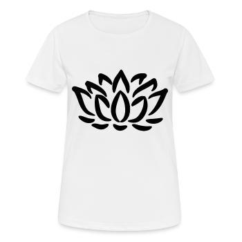 Lotusblume - Frauen T-Shirt atmungsaktiv - Weiß - Vorne - AI Model Female 172 dark (172cm)