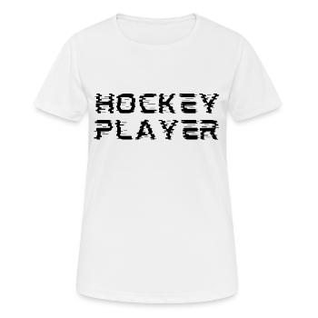 Hockeyspieler originelle Geschenkidee - Frauen T-Shirt atmungsaktiv - Weiß - Vorne - AI Model Female 172 dark (172cm)