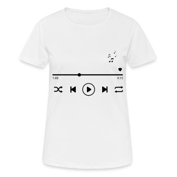 Morceau de musique personnalisé - T-shirt respirant Femme - blanc - Devant - AI Model Female 172 dark (172cm)