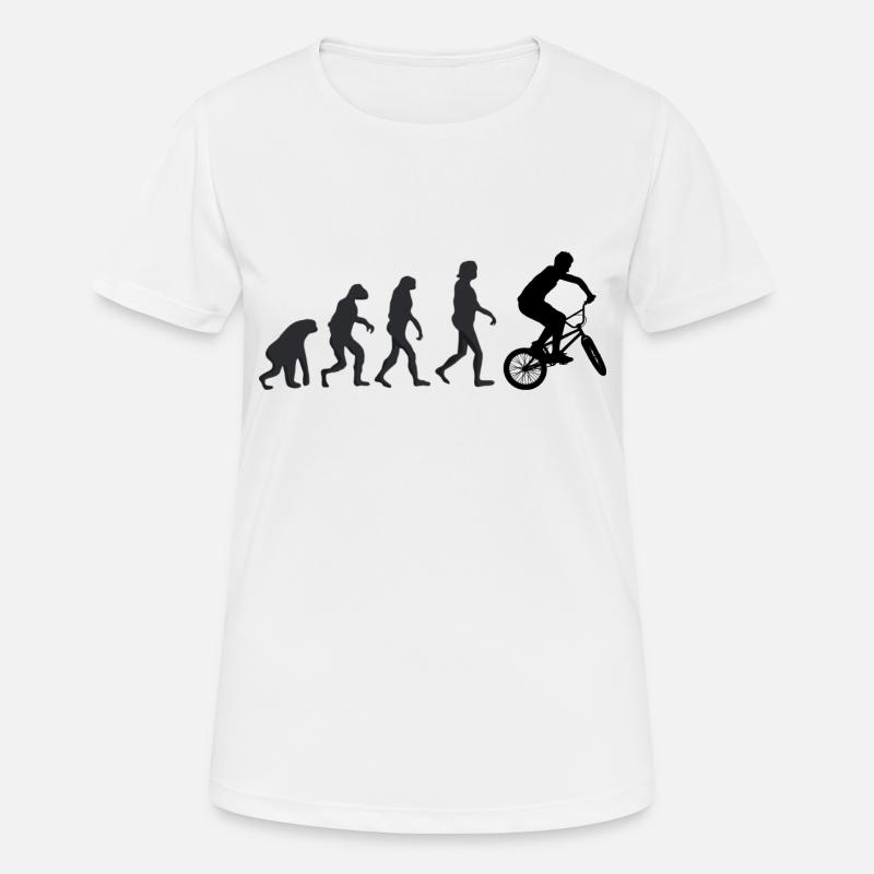 Bicycle - Human Evolution - Women's Breathable T-Shirt - white