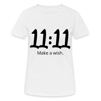 11 11 wünsch dir etwas - Frauen T-Shirt atmungsaktiv - Weiß - Vorne - AI Model Female 172 dark (172cm)