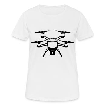 Drohne - Frauen T-Shirt atmungsaktiv - Weiß - Vorne - AI Model Female 172 dark (172cm)