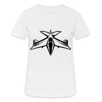 Avion de chasse - T-shirt respirant Femme - blanc - Devant - AI Model Female 172 dark (172cm)