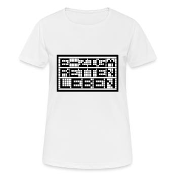 E ZIGA RETTEN LEBEN weiss - Frauen T-Shirt atmungsaktiv - Weiß - Vorne - AI Model Female 172 dark (172cm)
