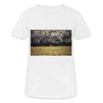 Young deer - Women's Breathable T-Shirt - white - Front - AI Model Female 172 dark (172cm)