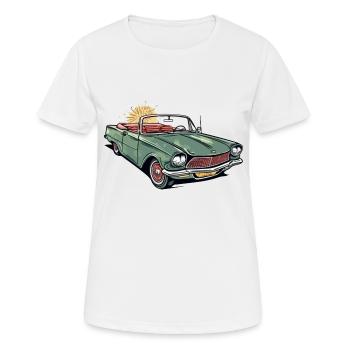 Voiture cabriolet française - T-shirt respirant Femme - blanc - Devant - AI Model Female 172 dark (172cm)
