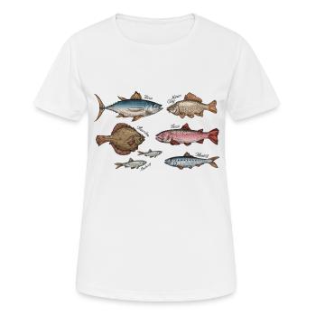 Meerestiere - Frauen T-Shirt atmungsaktiv - Weiß - Vorne - AI Model Female 172 dark (172cm)