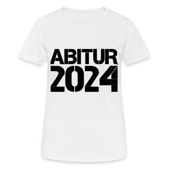 abitur 2024 - Frauen T-Shirt atmungsaktiv - Weiß - Vorne - AI Model Female 172 dark (172cm)