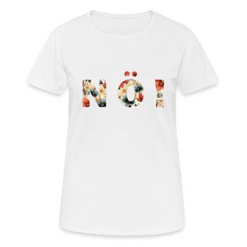 NÖ - Blumen! personalisierbar - Frauen T-Shirt atmungsaktiv - Weiß - Vorne - AI Model Female 172 dark (172cm)