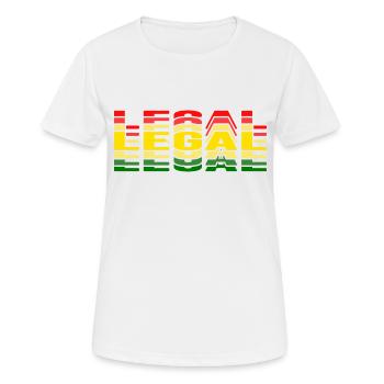Cannabis Légal Pot High Weed Marijuana Chanvre - T-shirt respirant Femme - blanc - Devant - AI Model Female 172 dark (172cm)