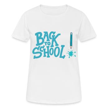 Zurück in die Schule - Frauen T-Shirt atmungsaktiv - Weiß - Vorne - AI Model Female 172 dark (172cm)