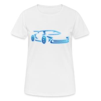 Fast Supercar Concept Car Sports Car Racing - Women's Breathable T-Shirt - white - Front - AI Model Female 172 dark (172cm)