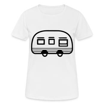 Small caravan - Women's Breathable T-Shirt - white - Front - AI Model Female 172 dark (172cm)