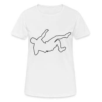Damen Bouldering Kletterer Climber Herren - Frauen T-Shirt atmungsaktiv - Weiß - Vorne - AI Model Female 172 dark (172cm)