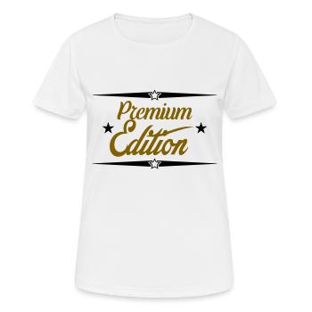 Premium Edition - Women's Breathable T-Shirt - white - Front - AI Model Female 172 dark (172cm)