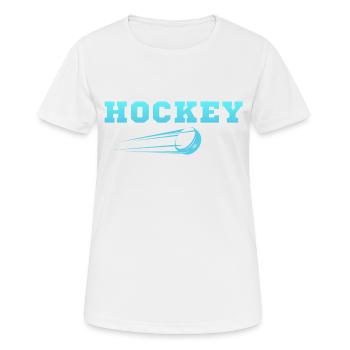 Eishockey originelle Geschenkidee - Frauen T-Shirt atmungsaktiv - Weiß - Vorne - AI Model Female 172 dark (172cm)
