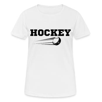 Hockey originelle Geschenkidee - Frauen T-Shirt atmungsaktiv - Weiß - Vorne - AI Model Female 172 dark (172cm)