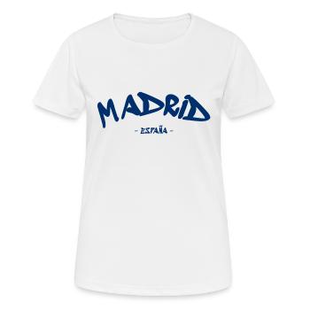 Madrid - Espagne - Espagne - Espagne - T-shirt respirant Femme - blanc - Devant - AI Model Female 172 dark (172cm)