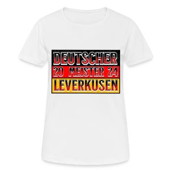 German champion 2024 Leverkusen!! @ Markus - Women's Breathable T-Shirt - white - Front - AI Model Female 172 dark (172cm)
