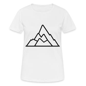 Berg - Frauen T-Shirt atmungsaktiv - Weiß - Vorne - AI Model Female 172 dark (172cm)