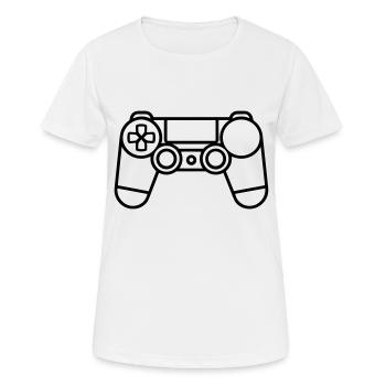 manette de jeux vidéo - T-shirt respirant Femme - blanc - Devant - AI Model Female 172 dark (172cm)