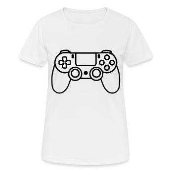 manette de jeux vidéo - T-shirt respirant Femme - blanc - Devant - AI Model Female 172 dark (172cm)