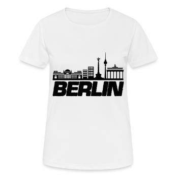 Horizon de Berlin 1 - T-shirt respirant Femme - blanc - Devant - AI Model Female 172 dark (172cm)