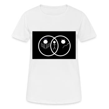 Engel oder Teufel? Niedliches Design Venn-Diagramm - Frauen T-Shirt atmungsaktiv - Weiß - Vorne - AI Model Female 172 dark (172cm)