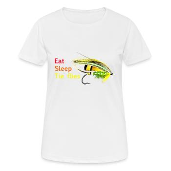 Eat Sleep Krawattenfliegen Grün Highlander - Frauen T-Shirt atmungsaktiv - Weiß - Vorne - AI Model Female 172 dark (172cm)