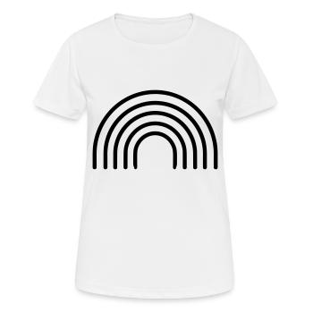 Regenbogen - Frauen T-Shirt atmungsaktiv - Weiß - Vorne - AI Model Female 172 dark (172cm)