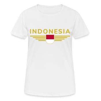 Indonesien Jakarta Fan Outfit Design T Shirt - Frauen T-Shirt atmungsaktiv - Weiß - Vorne - AI Model Female 172 dark (172cm)
