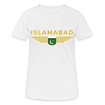 Islamabad Design – Style de la capitale - T-shirt respirant Femme - blanc - Devant - AI Model Female 172 dark (172cm)