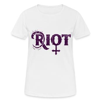 Émeute - T-shirt respirant Femme - blanc - Devant - AI Model Female 172 dark (172cm)
