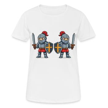 Knight Comic 2 - Women's Breathable T-Shirt - white - Front - AI Model Female 172 dark (172cm)